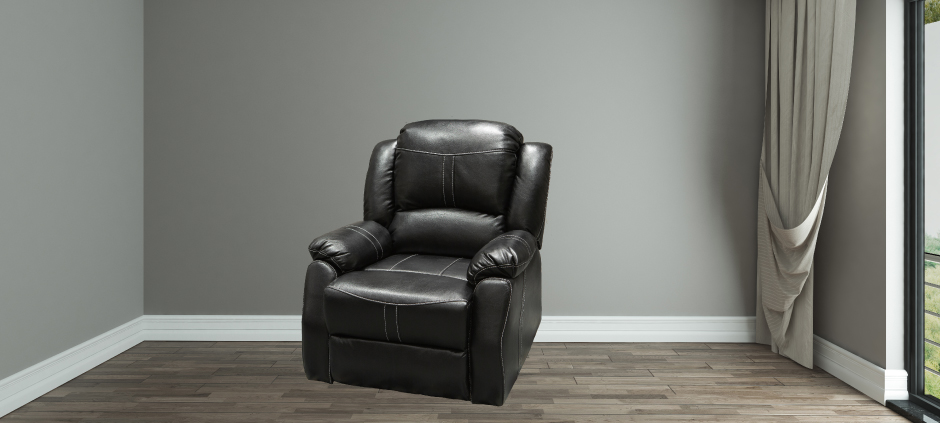 Lorraine Bel-Aire Deluxe Ebony Reclining Chair Right Profile by American Home Line